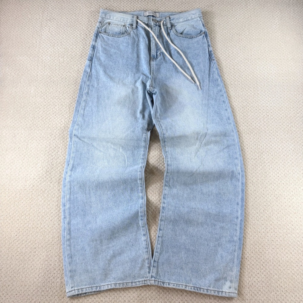 Extreme Baggy Jeans PacSun Mens 30x30 Light Blue Wide Leg Skater Y2K Grunge
